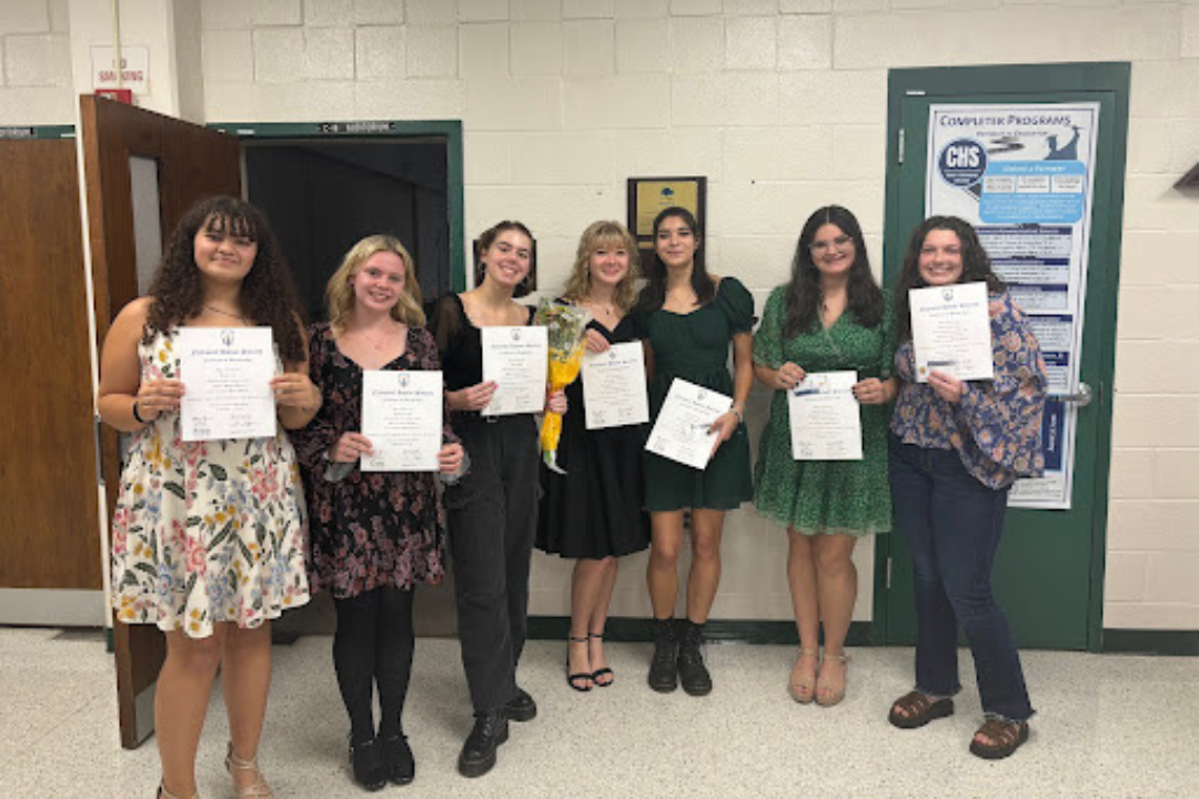 Students (left to right): Brynn Lee, Darby Carson, Claire Daly, Leyna Durrschmidt, El Hossain, Gianna Kinnamont, Savannah Cregger